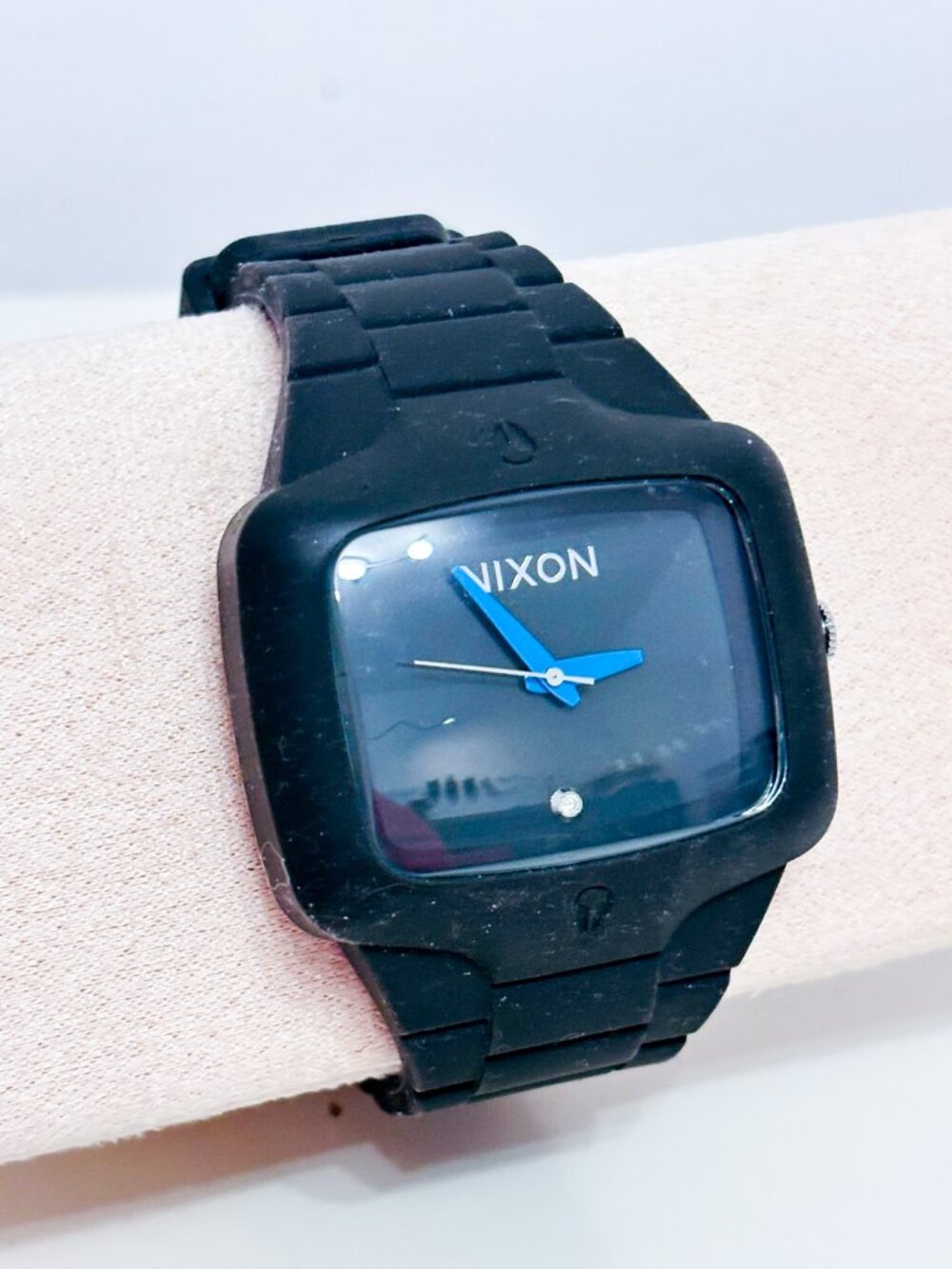 NIXON Charcoal Gunmetal Square Stainless Steel Analog Watch Adjustable